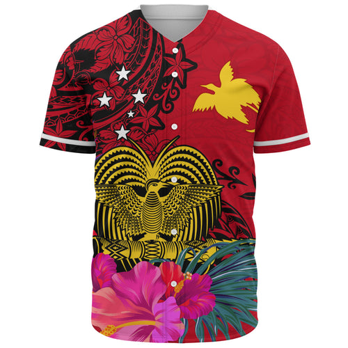 Papua New Guinea Baseball Shirt Flag Tribal Tropical Style