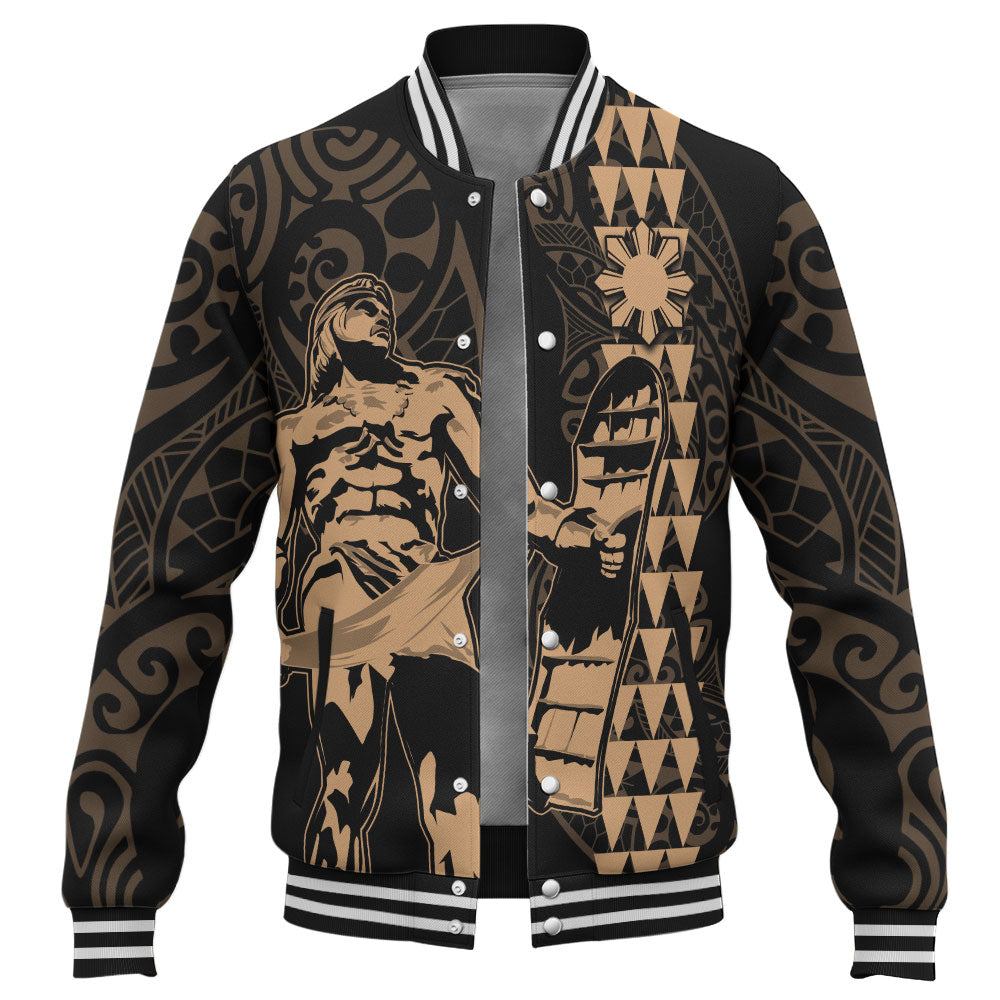 Philippines Filipinos Baseball Jacket Lapu Lapu Kakau Style