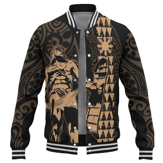 Philippines Filipinos Baseball Jacket Lapu Lapu Kakau Style