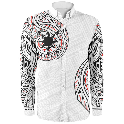 Philippines Filipinos Long Sleeve Shirt Original Polynesian And Tribal Tattoo Design