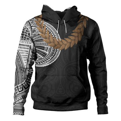 Samoa Hoodie Tattoo Roman Reigns With Ula Fala Style Brown