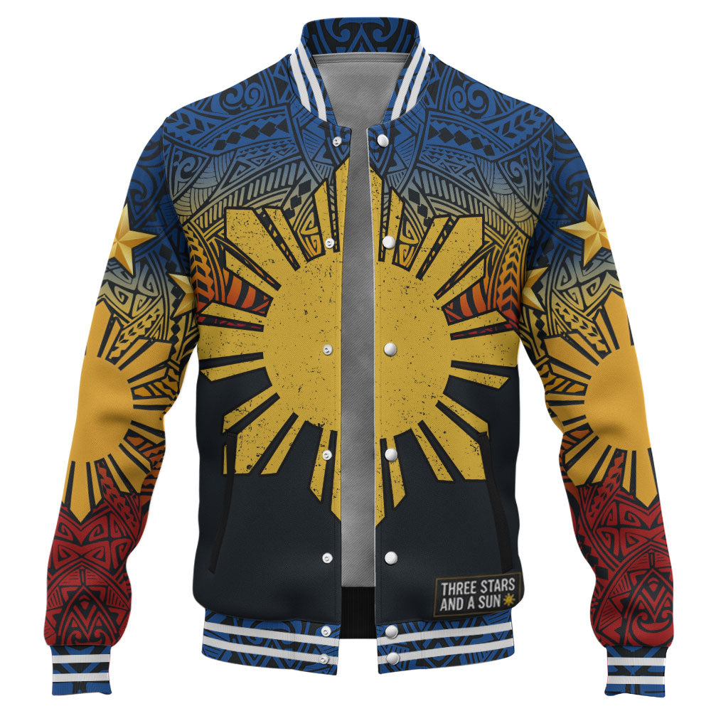 Philippines Filipinos Baseball Jacket Philippine Pride Three Stars and A Sun