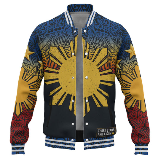 Philippines Filipinos Baseball Jacket Philippine Pride Three Stars and A Sun