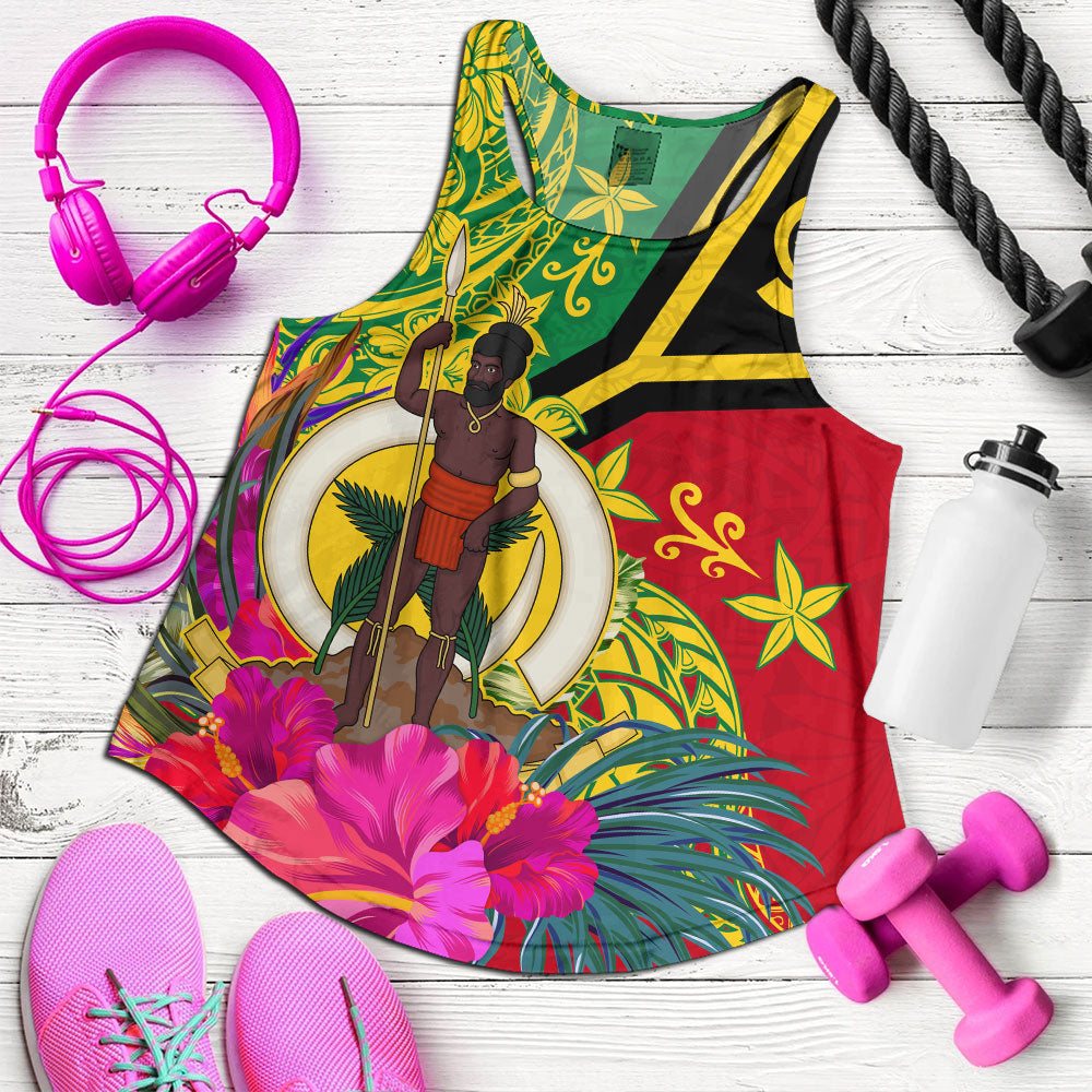 Vanuatu Women Tank Flag Tribal Tropical Style