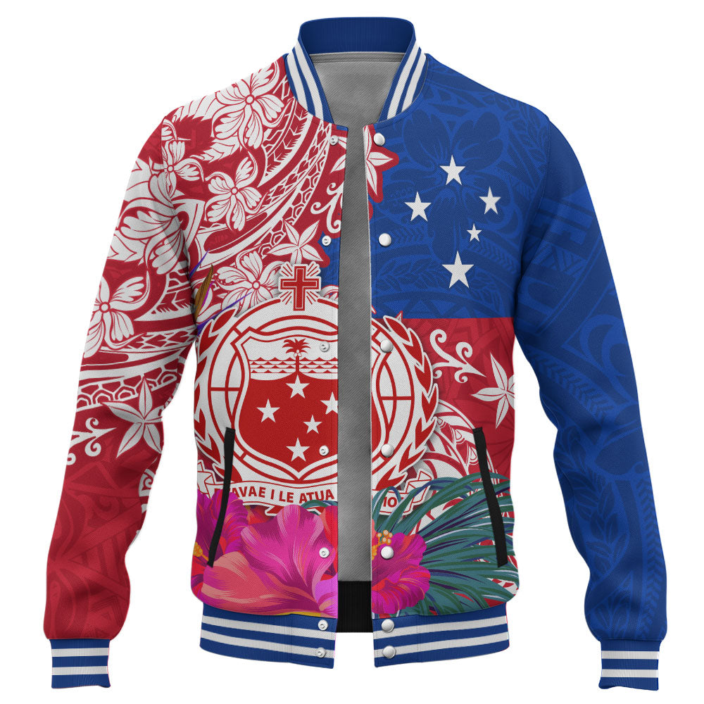 Samoa Baseball Jacket Flag Tribal Tropical Style