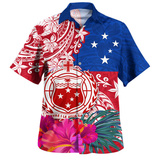 Samoa Hawaiian Shirt Flag Tribal Tropical Style
