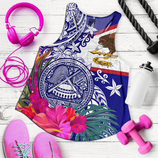 American Samoa Women Tank Flag Tribal Tropical Style