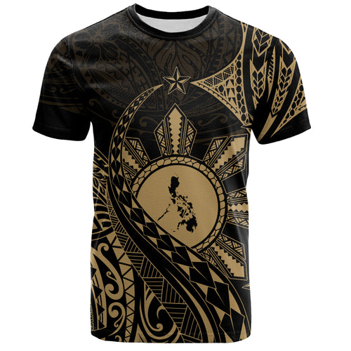 Philippines Filipinos T-Shirt Filipino Polynesia Star With Tribal Design