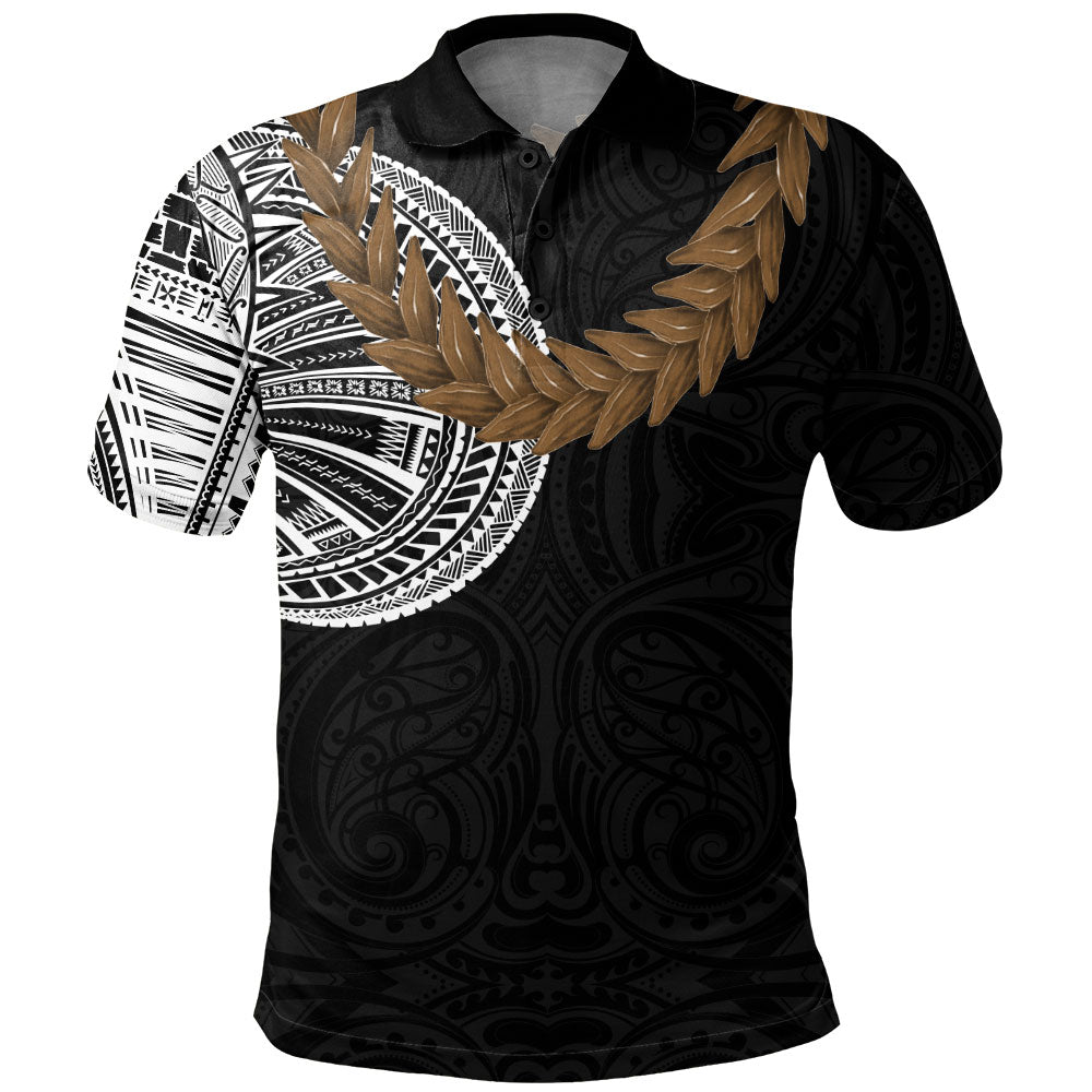 Samoa Polo Shirt Tattoo Roman Reigns With Ula Fala Style Brown