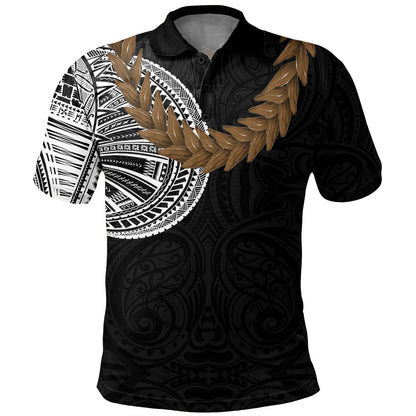 Samoa Polo Shirt Tattoo Roman Reigns With Ula Fala Style Brown