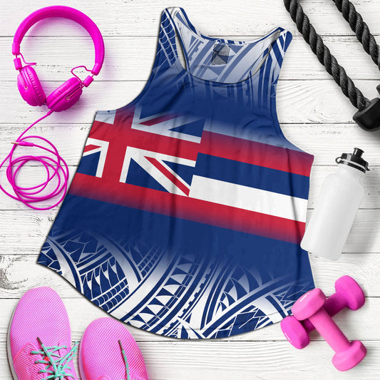 Hawaii Women Tank Polynesian Tribal Aloha Hawaii Flag