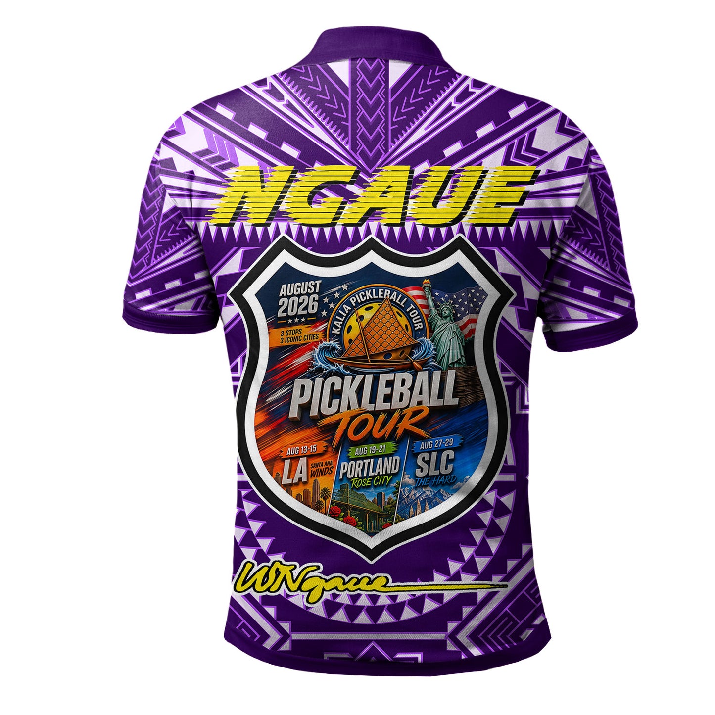 Pickleball Club Polo Shirt NGAUE