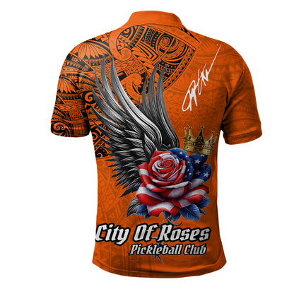 Pickleball Club Polo Shirt City Of Rose