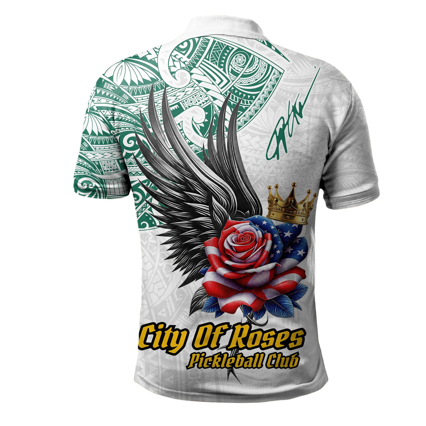Pickleball Club Polo Shirt City Of Rose