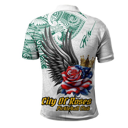 Pickleball Club Polo Shirt City Of Rose