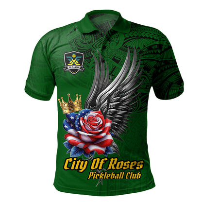 Pickleball Club Polo Shirt City Of Rose