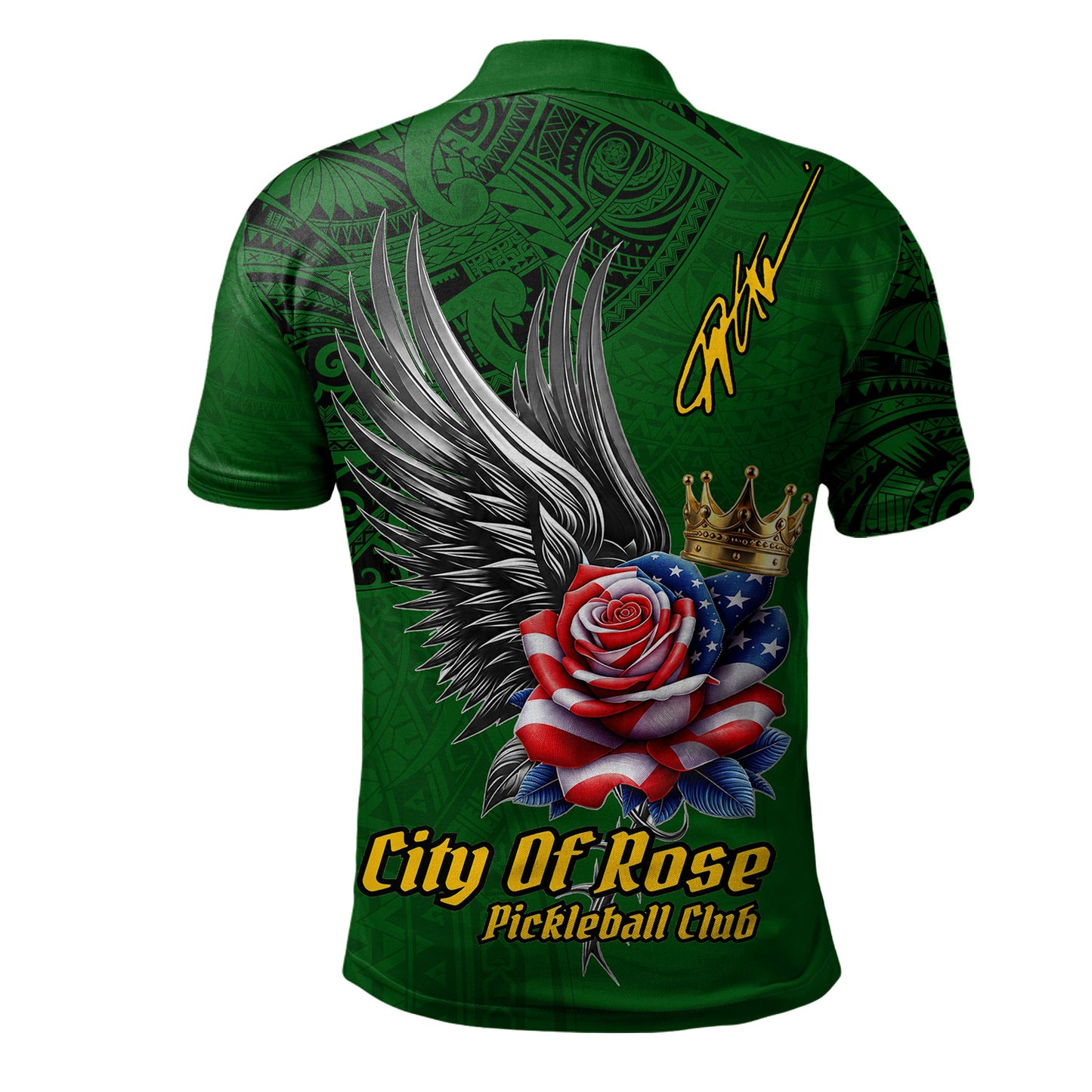 Pickleball Club Polo Shirt City Of Rose