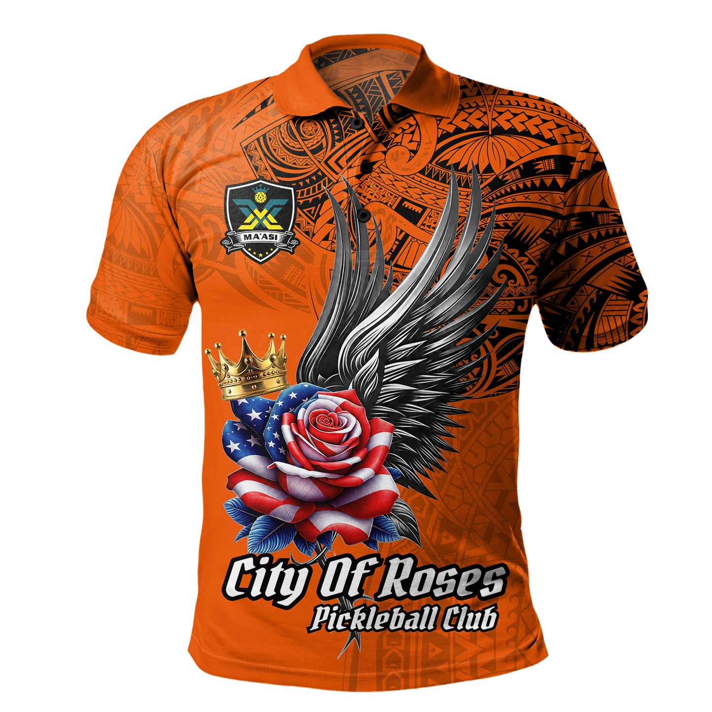 Pickleball Club Polo Shirt City Of Rose