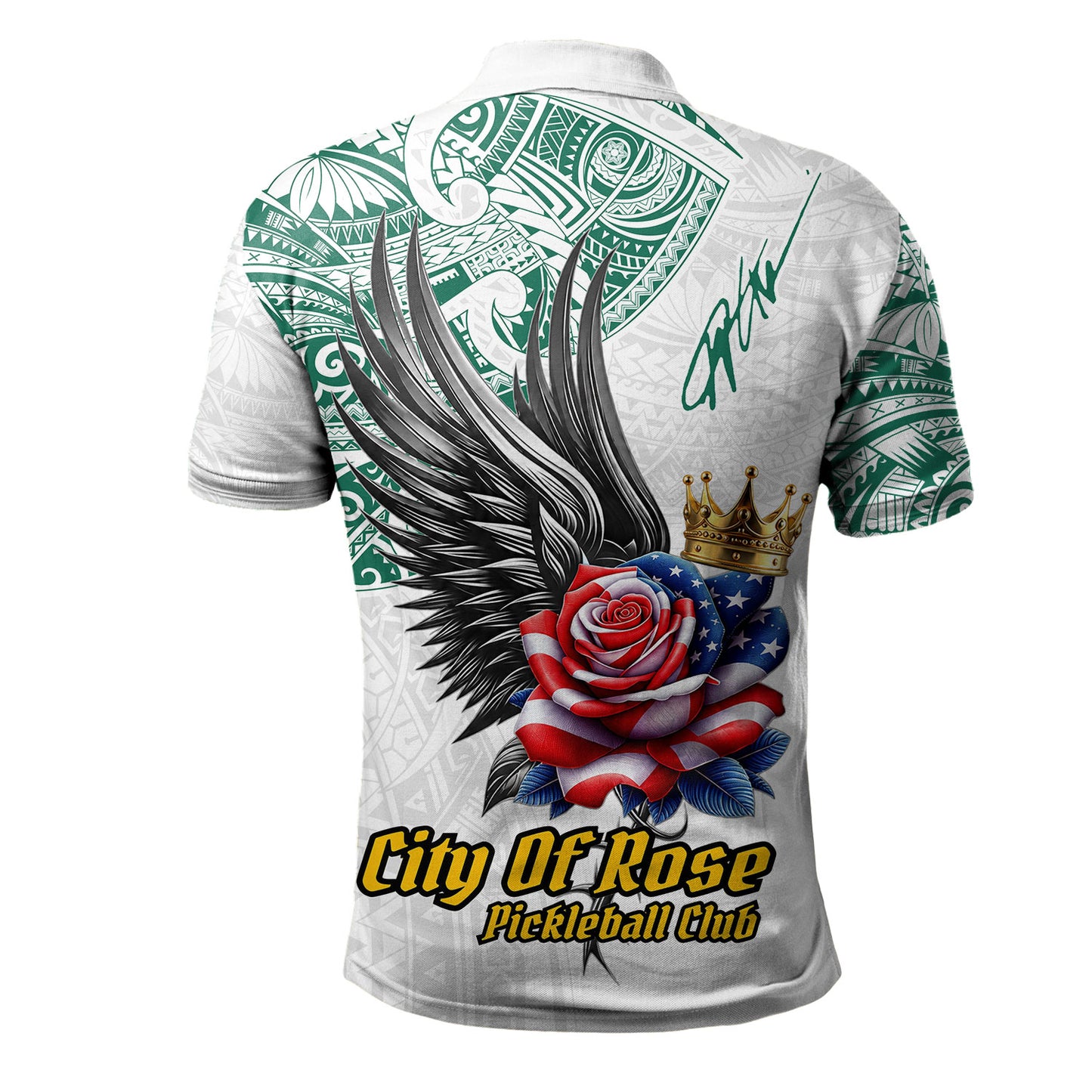 Pickleball Club Polo Shirt City Of Rose