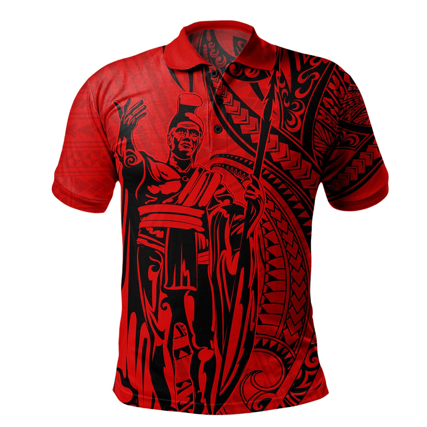 Hawaii Polo Shirt King Kamehameha Tribal Polynesian Island
