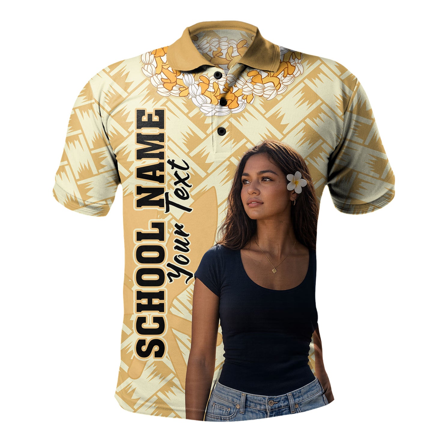 Hawaii Polo Shirt Custom Polynesian Lei Island Love Style