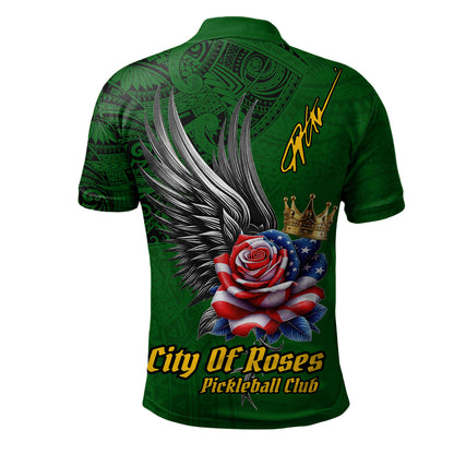 Pickleball Club Polo Shirt City Of Rose