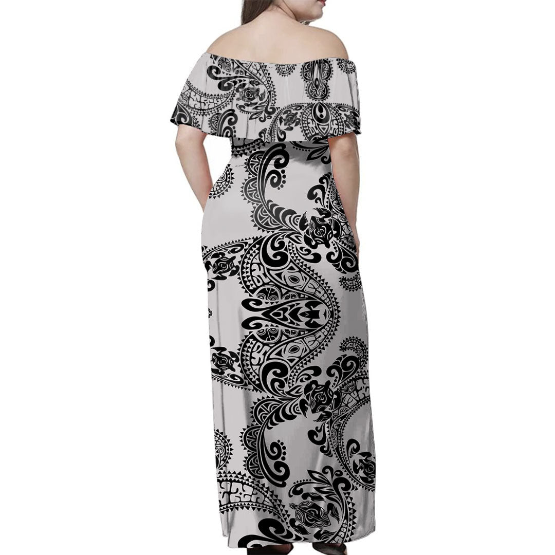 Polynesia Combo Dress And Shirt Turtle And Tribal Designs