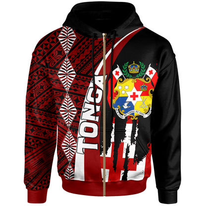 Tonga Hoodie - Custom Coat Of Arms Tapa Tonga Patterns Hoodie