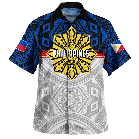 Philippines Hawaiian Shirt Filipino Tribal Sun Flag