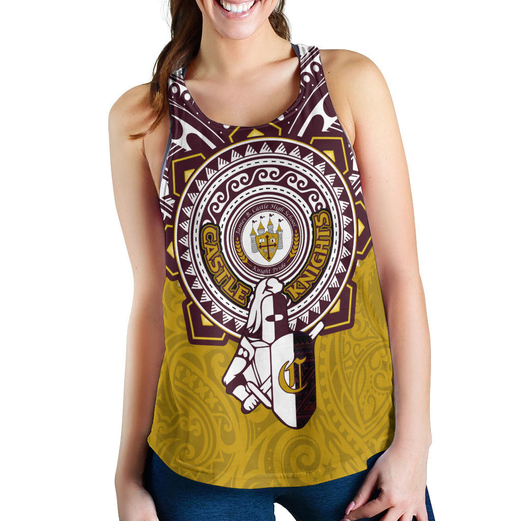 Hawaii  Women Tank Custom James B. Castle High School Super Castle Knights Tribal Style