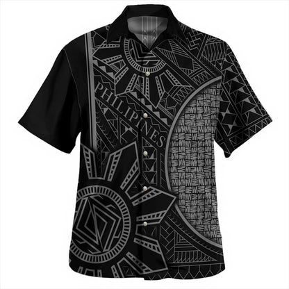Philippines Hawaiian Shirt - Filipino Pattern and Sun with Karagumoy