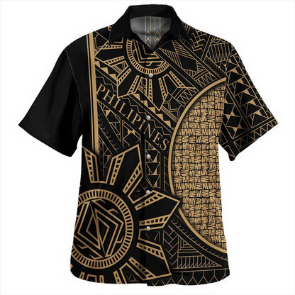 Philippines Hawaiian Shirt - Filipino Pattern and Sun with Karagumoy