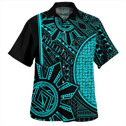 Philippines Hawaiian Shirt - Filipino Pattern and Sun with Karagumoy