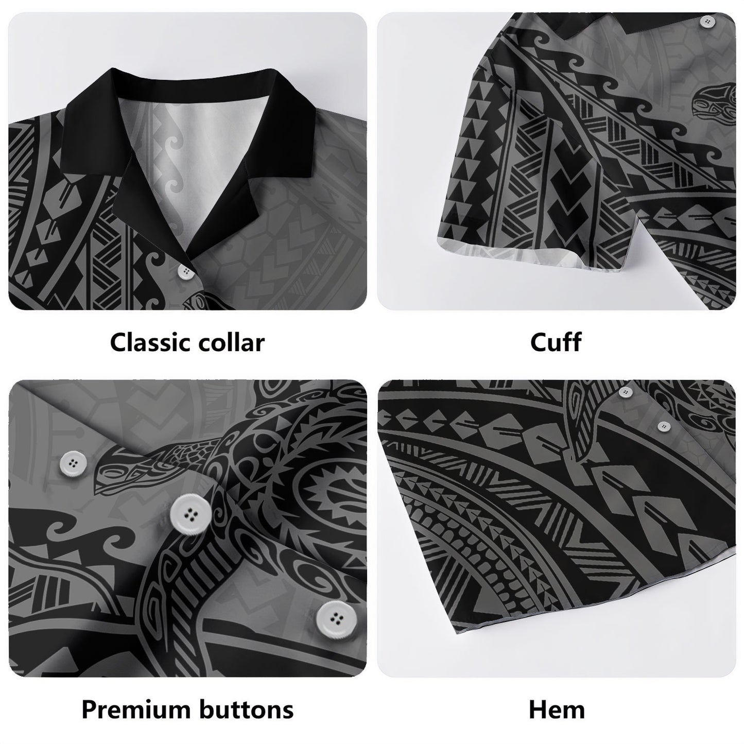 Hawaii Hawaiian Shirt Turtle Tribal Polynesian Tattoo Pattern Graphic Style