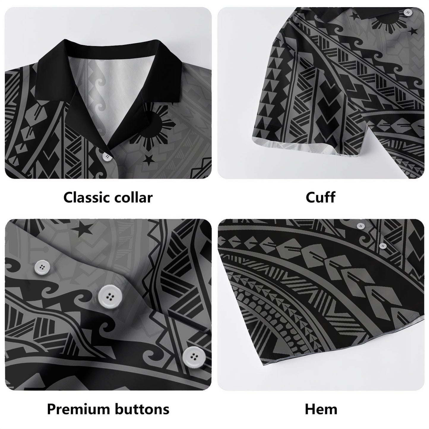 Philippines Filipinos Hawaiian Shirt Tribal Polynesian Tattoo Pattern Graphic Style