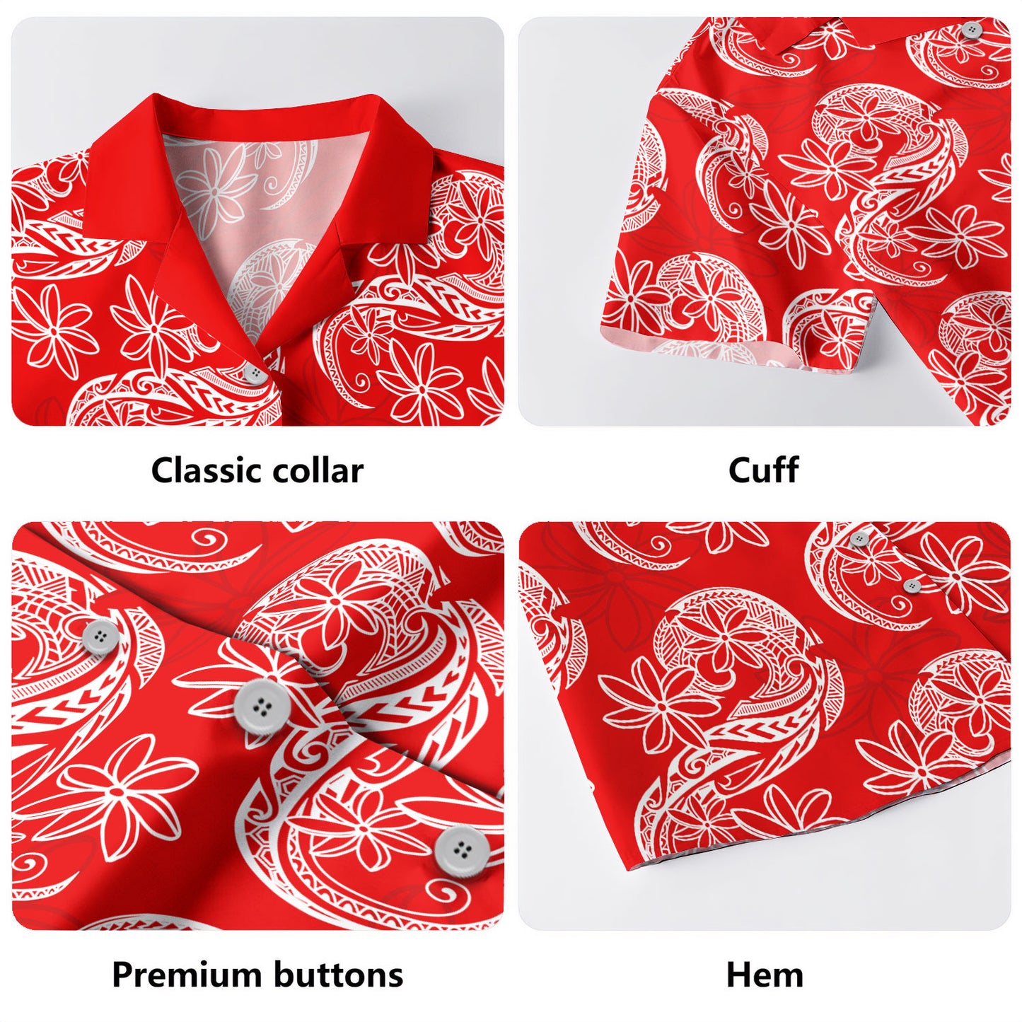 Polynesia Hawaiian Shirt Tribal Taito Stretch