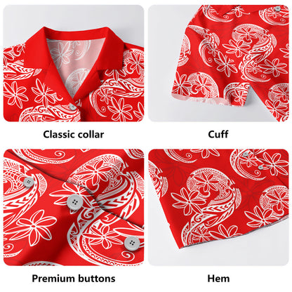 Polynesia Hawaiian Shirt Tribal Taito Stretch