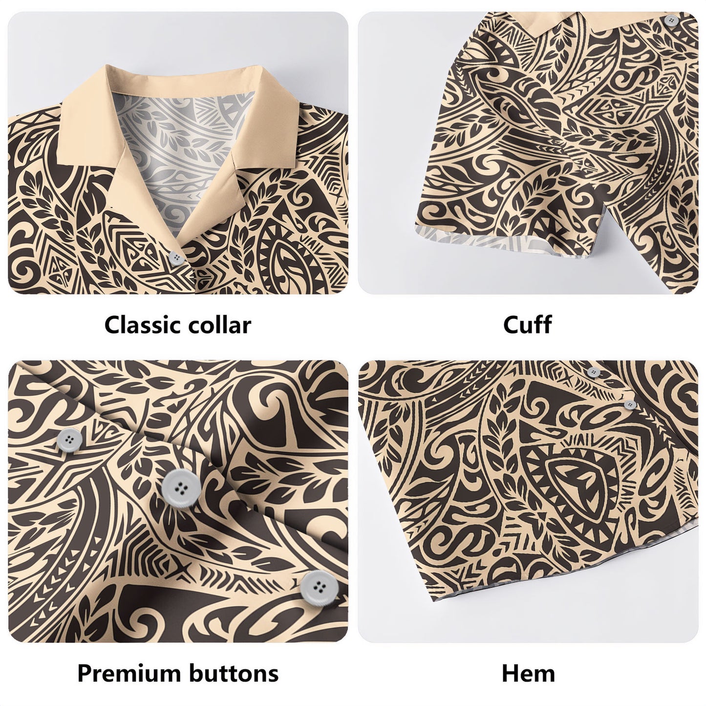 Polynesia Hawaiian Shirt Tribal Poly Print