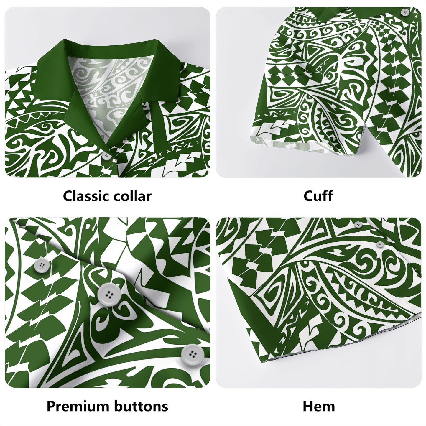 Polynesia Hawaiian Shirt Tribal Print Fabric