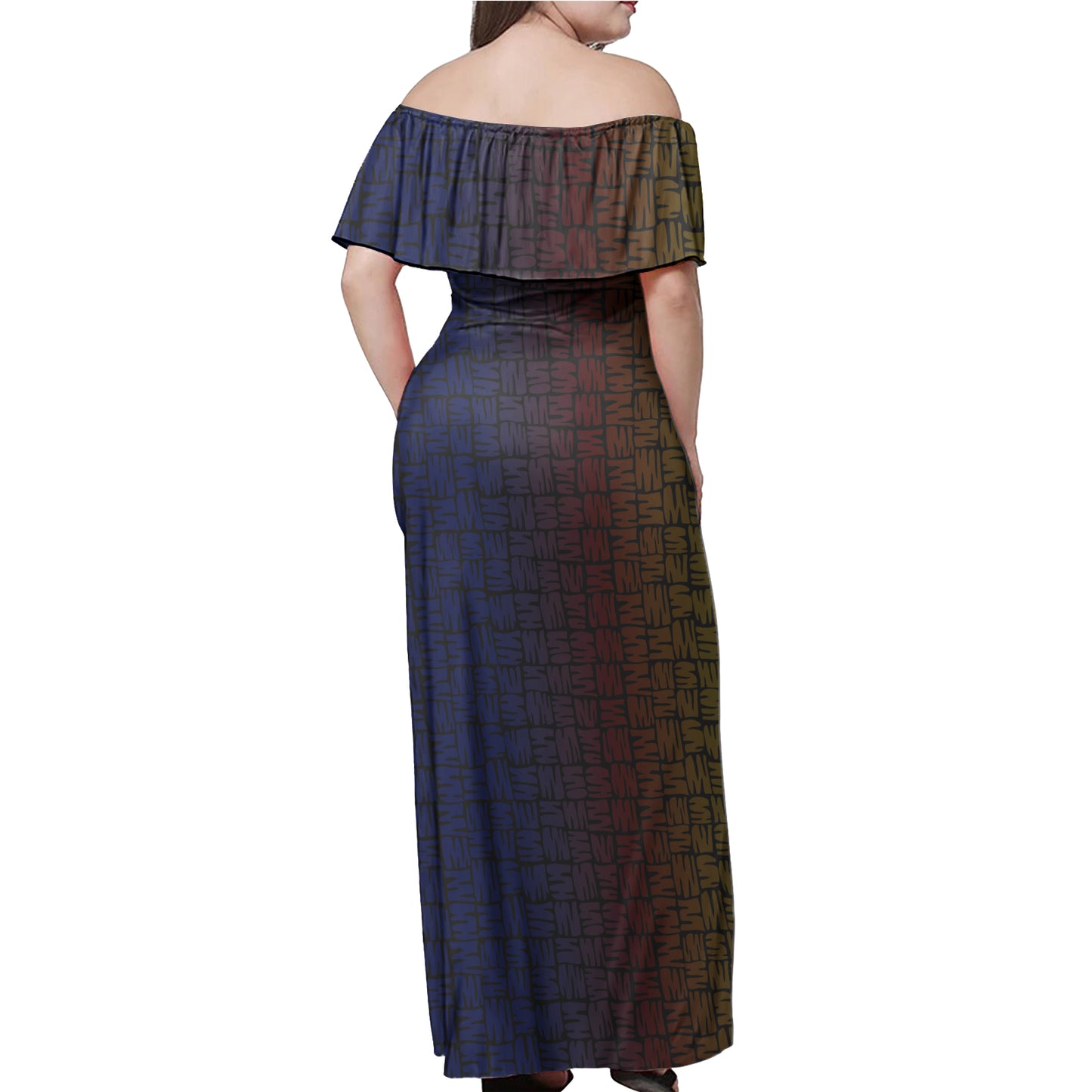 Philippines Filipinos Lapu-lapu Hero With Seal Filipinos Tribal Patterns Women Off Shoulder Long Dress