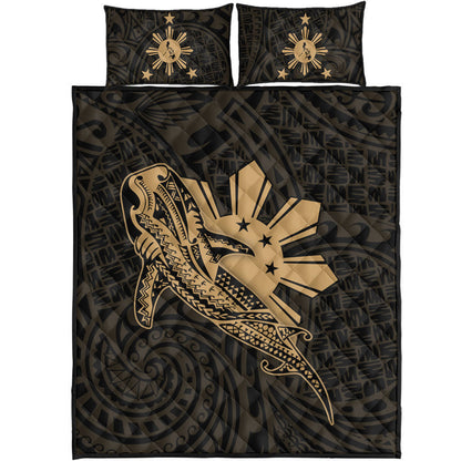 Philippines Filipinos Quilt Bed Set Tribal Whale Shark