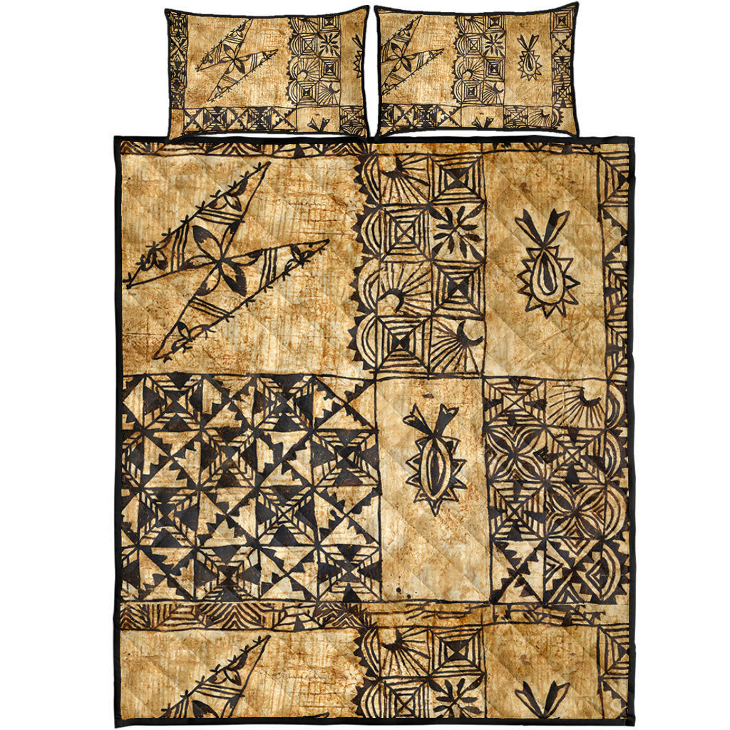 Tonga Quilt Bed Set Tapa Cloth Vintage