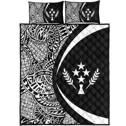 Kosrae Quilt Bed Set Lauhala White Circle Style