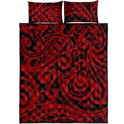 New Zealand Quilt Bed Set Maori Pattern Tattoo