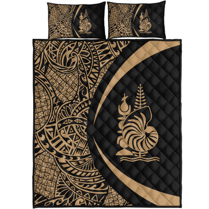New Caledonia Quilt Bed Set Lauhala Gold Circle Style