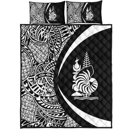 New Caledonia Quilt Bed Set Lauhala White Circle Style
