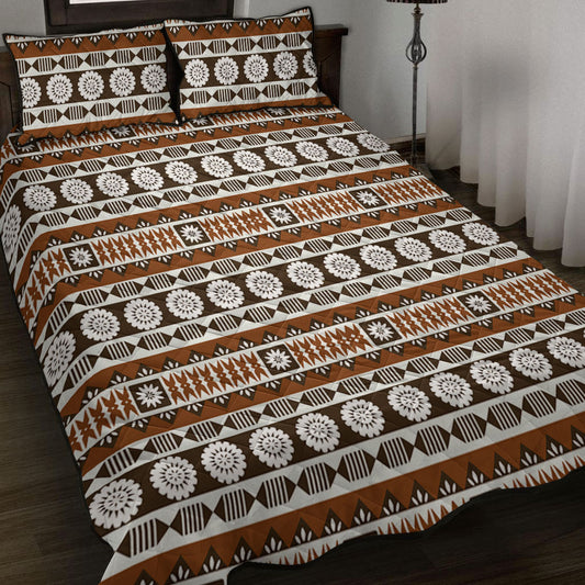 Fiji Quilt Bed Set Tapa Masi Pattern