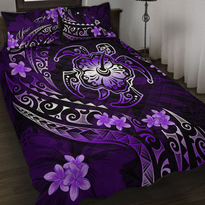 Hawaii Quilt Bed Set Custom Kanaka Maoli Map With Turtle Tribal Polynesia Tattoo Luxury Design