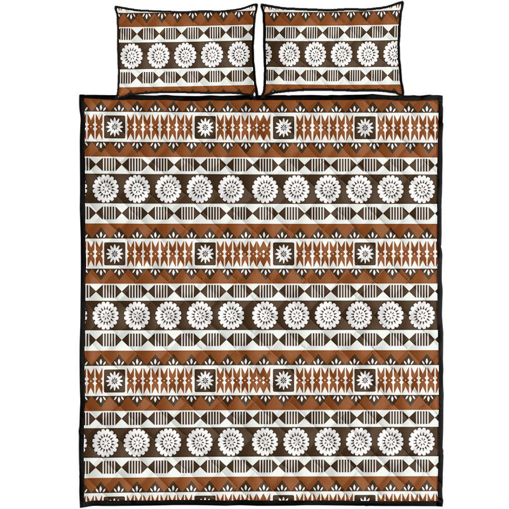 Fiji Quilt Bed Set Tapa Masi Pattern