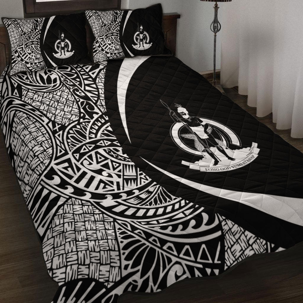 Vanuatu Quilt Bed Set Lauhala White Circle Style